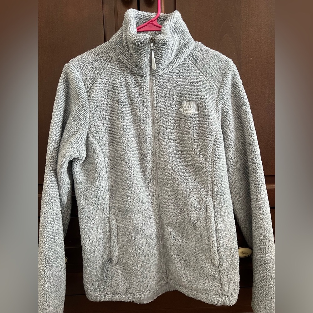 The North Face Gray Wash Fleece Zip Up Jacket Size Small